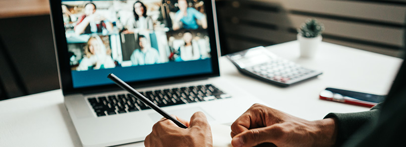 La visioconférence, un des outils clé du télétravail.