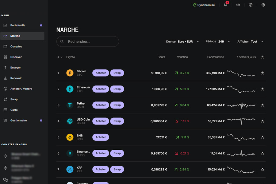 Using the Ledger Live application to manage your crypto-assets on your Ledger