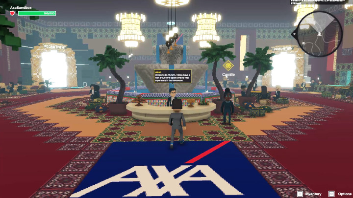 Aventure AXA metaverse The Sandbox