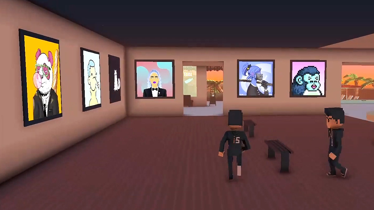 Custom NFT gallery in The Sandbox metaverse