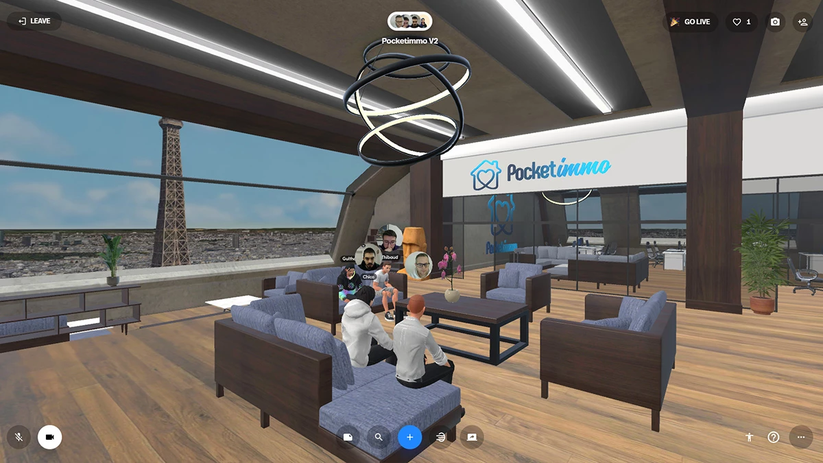 Design de rooms sur-mesure sur le metaverse Spatial.io